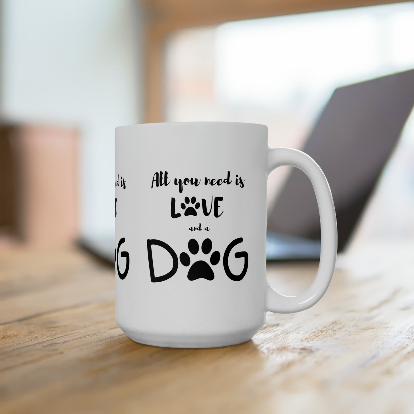 Love and a Dog 15oz Ceramic Mug